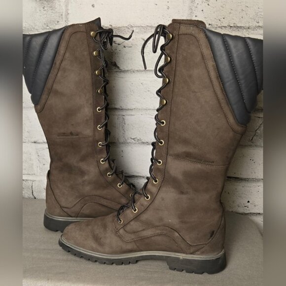 Helly Hansen Brown Tall Lace-Up Boots Women’s 9 Waterproof Leather Winter Hiking - Picture 6 of 9